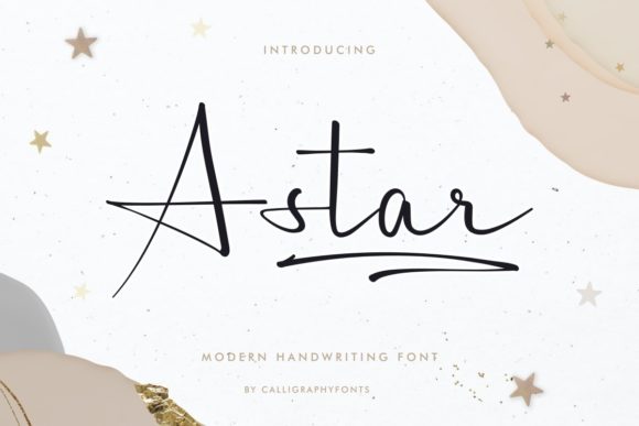 A Star: A Delicate Script Font for Elegant Design