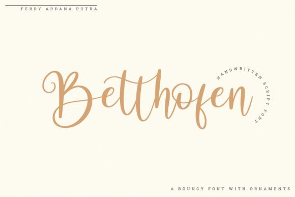 Betthofen: A Romantic Font for Business Branding