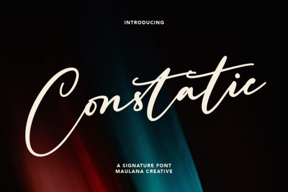 Constatic: A Script Font for Elegant Branding
