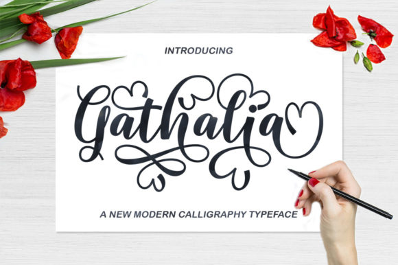 Gathalia: A Romantic Calligraphy Font