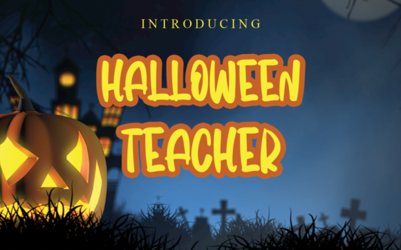 Halloween Teacher Font for Creative Projects