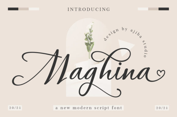 Maghina Sript: A Romantic Script Font