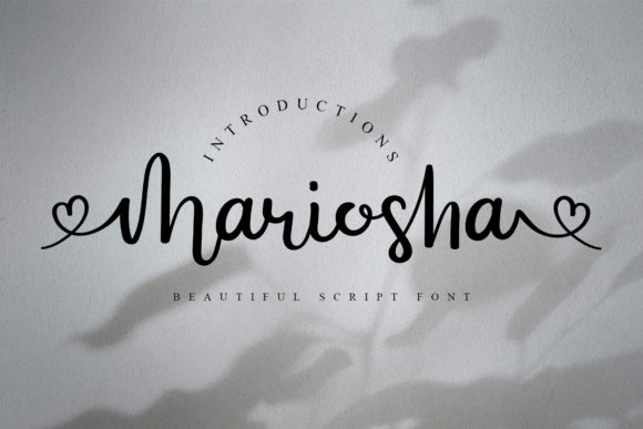 Mariosha: A Romantic Typeface for Elegant Design