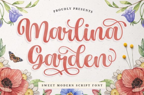 Marlina Garden Font for Craft Projects