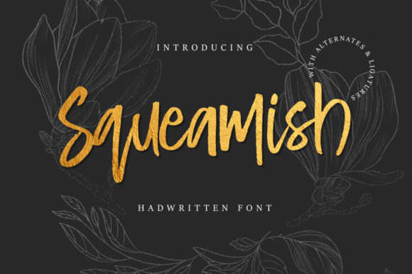 Squeamish: A Relaxed Script Font