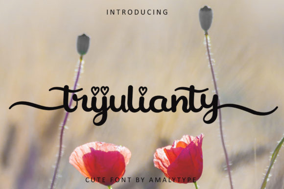 Trijulianty: A Stylish Script Font for Web Design